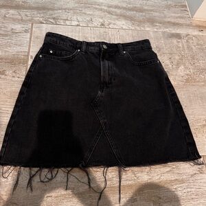 Denim&Co Black A-Line Denim Skirt